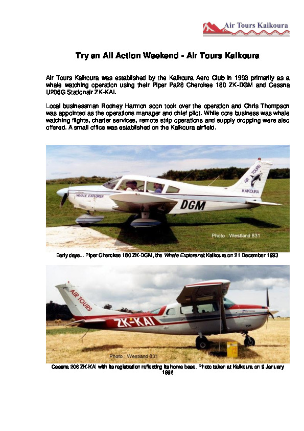 Air Tours Kaikoura