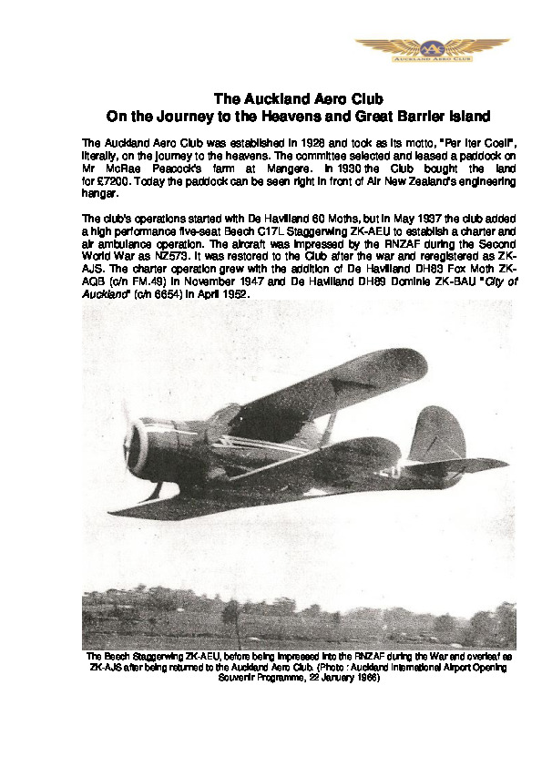 Auckland Aero Club GBZ