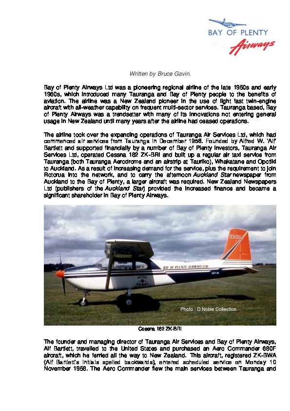 Bay of Plenty Airways